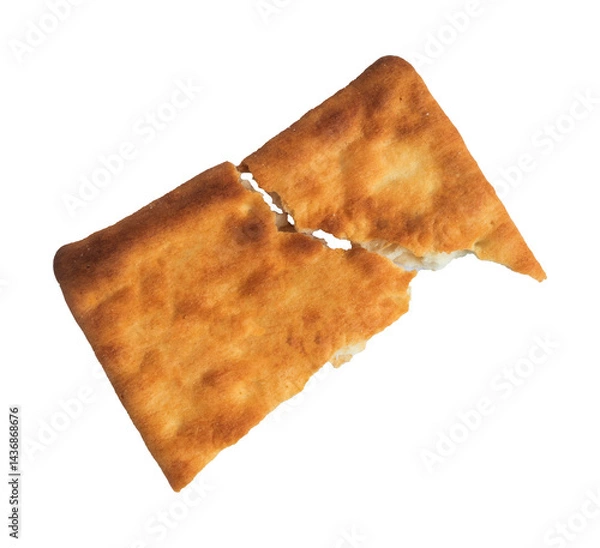 Obraz cracked cookies on white background isolated