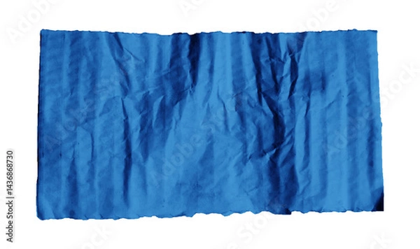 Obraz crumpled blue paper isolated