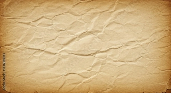 Fototapeta Old Crumpled Paper Texture Background for Vintage Design