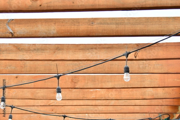 Fototapeta Light Bulbs on Wooden Arbor