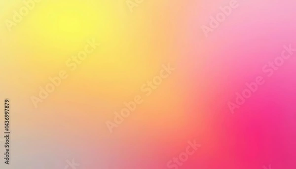 Fototapeta Abstract soft gradient color swatch in shades of pink and yellow, calming, gentle, tranquil
