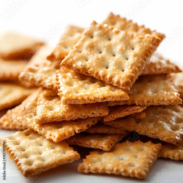 Obraz Stacked crackers light golden brown