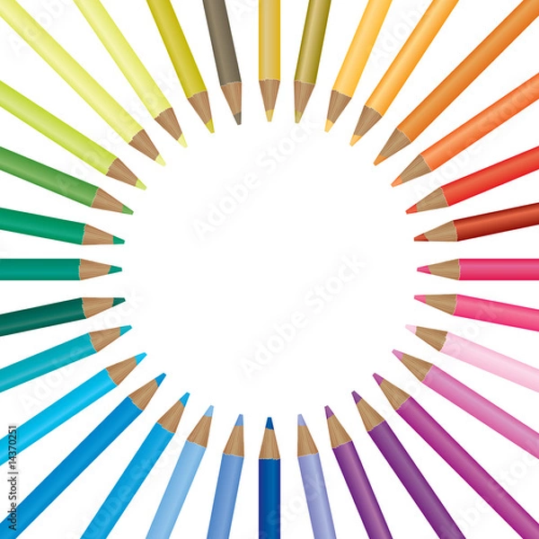 Fototapeta Bright pencil background