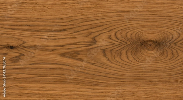 Fototapeta Wood Grain Texture Close-up with Natural Knot and Warm Tones