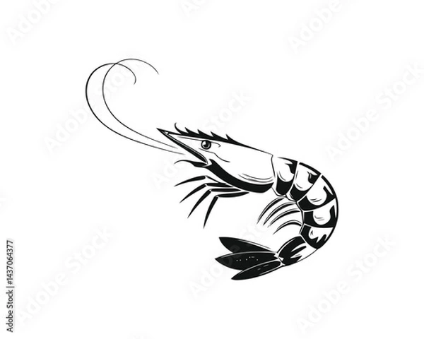 Obraz Shrimp Ink Style Design