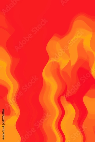 Obraz Energetic abstract background with bright red and yellow lines resembling flames. Ideal for designing dynamic projects, advertisements and backgrounds. 
