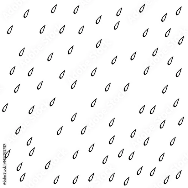 Obraz raindrops dense scattered doodle illustration