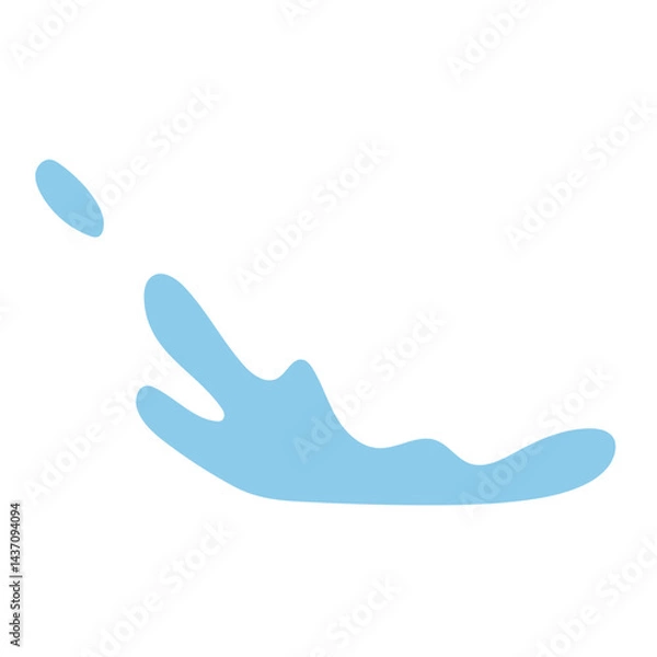 Obraz splash puddle doodle illustration