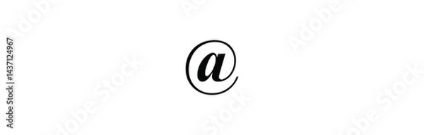 Fototapeta @ sign. At or Address sign icon symbol @ button. Vector illustration