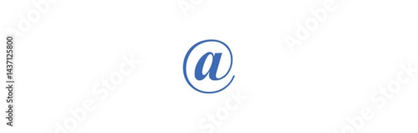 Fototapeta @ sign. At or Address sign icon symbol @ button. Vector illustration