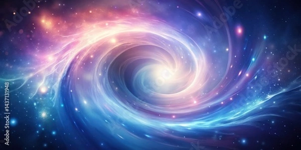 Fototapeta Celestial Vortex A swirling nebula of vibrant cosmic dust and radiant starlight, a mesmerizing display of ethereal energy and celestial beauty.