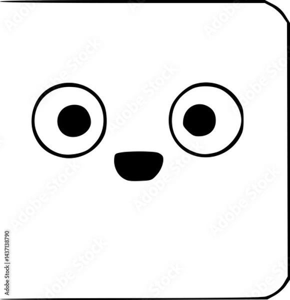 Obraz Cartoon Faces Collection | Cute Expressions and Funny Face Icons