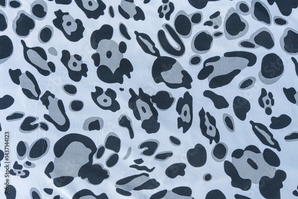 Fototapeta Abstract Light Blue and Gray Leopard Print Fabric Texture Background
