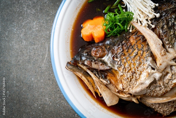 Obraz Boiled Fish Head with Soy Sauce