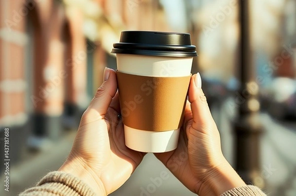 Obraz ペーパーカップ　モックアップ　サンプルイメージ
