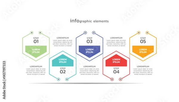 Fototapeta Business infographic template colorful background design