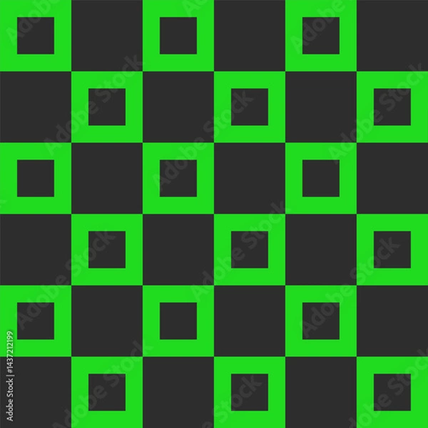 Fototapeta Y2K style square pattern with seamless grid layout, ideal for modern backgrounds, wallpapers, and digital designs. High quality vector illustration in retro aesthetic.
