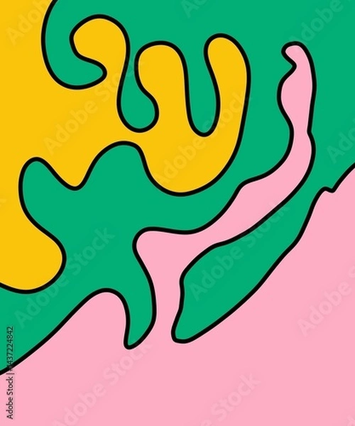 Fototapeta Hand Drawn and Illustration Retro Background