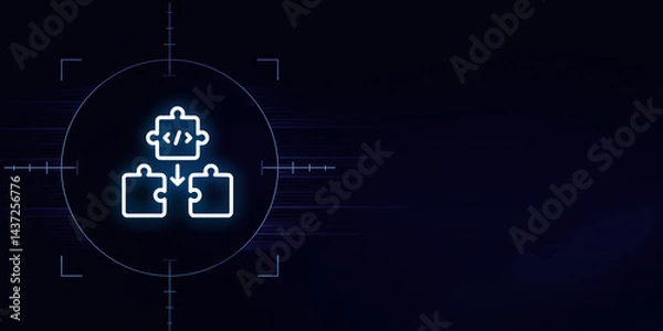 Fototapeta Puzzle Integration for Efficient Coding – Building Seamless Digital Solution
