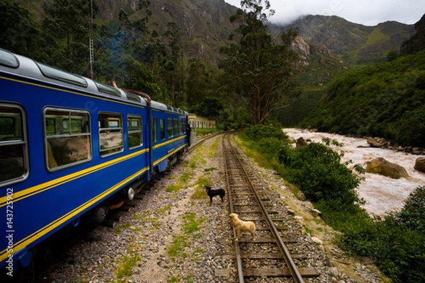 Obraz rio e ferrovia per machupicchu