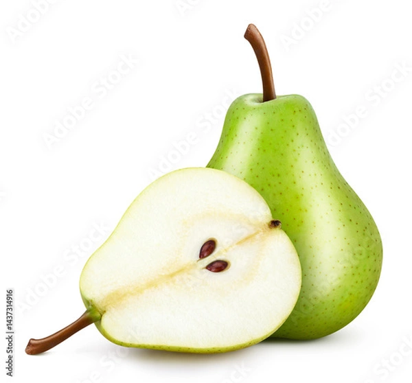 Obraz Pear isolated on white background clipping path