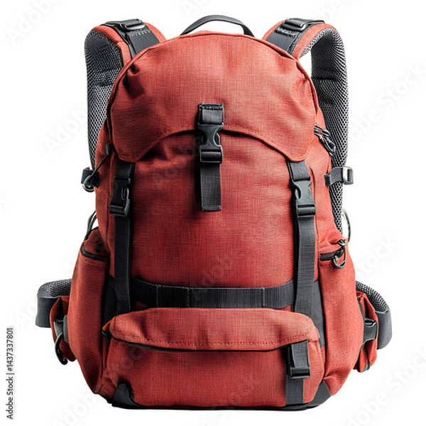 Fototapeta Red hiking backpack product image