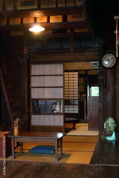 Obraz 昔の日本建築（和室）