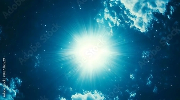 Fototapeta Sunlight piercing underwater