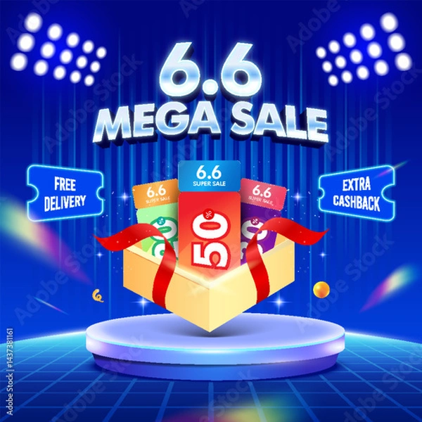 Obraz Sale banner template design for social media post