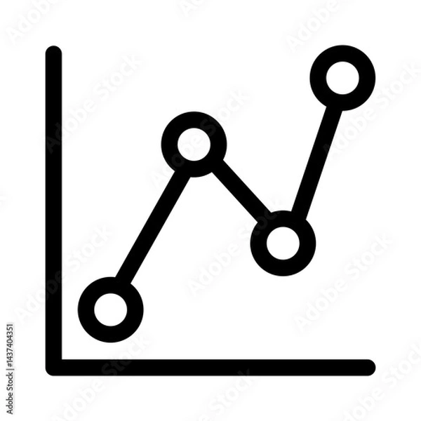 Fototapeta Outline icon of statistical analytics