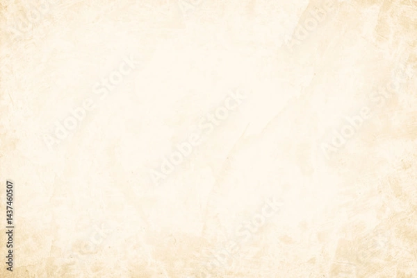 Fototapeta Colour old concrete wall texture background. Close up retro plain cream color cement wall background texture. Design paper vintage parchment element.