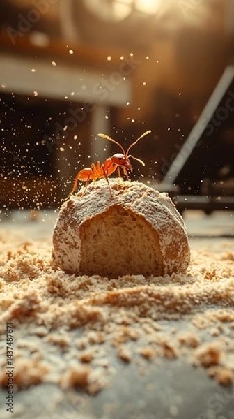 Obraz Ants on Bread Flour