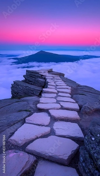 Obraz Mountain Path Sunrise Viewpoint