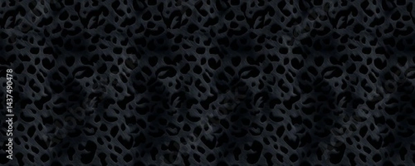 Fototapeta Black Leopard Print Seamless Pattern – 8K Pantone Style