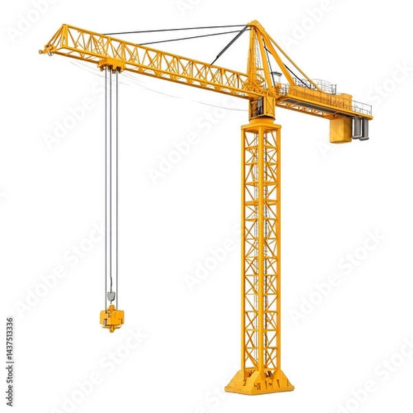 Obraz Golden construction crane model