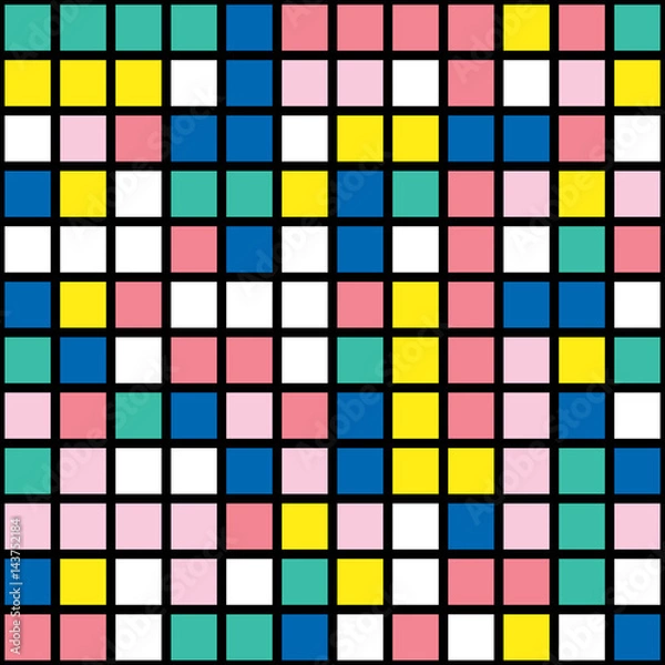 Obraz Colorful bold bright seamless pattern