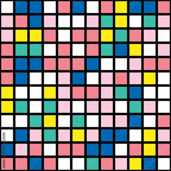 Fototapeta Colorful bold bright seamless pattern