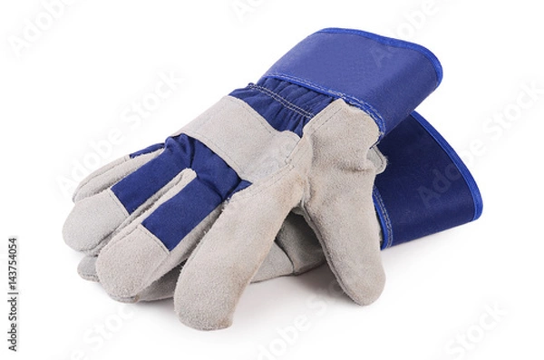 Obraz Working mens gloves on white background