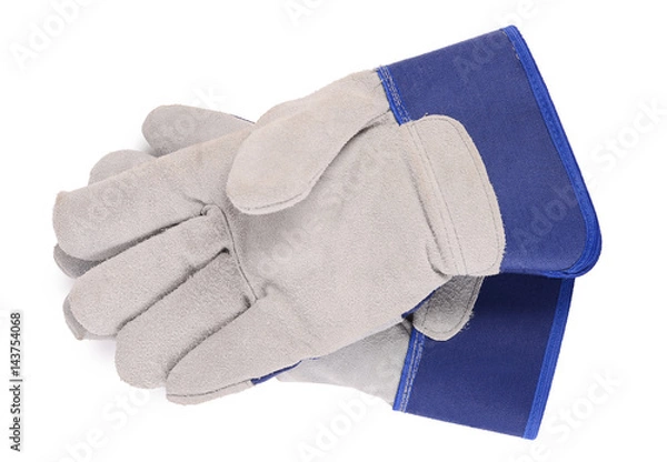 Obraz Working mens gloves on white background