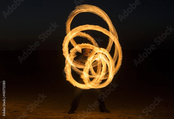 Fototapeta Fire Spinning