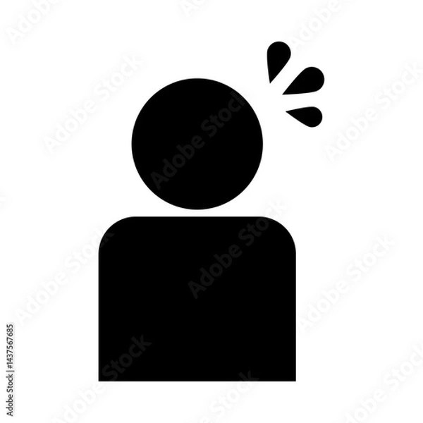 Fototapeta 焦るシンプルな人のアイコン
Impatient simple person icon