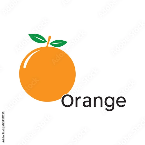 Obraz Fresh Orange Fruit Logo Image