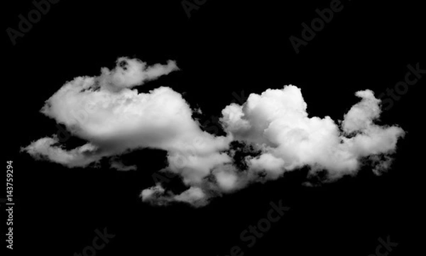 Obraz white clouds on black background