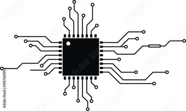Fototapeta Abstract Circuit Board Vector Illustration