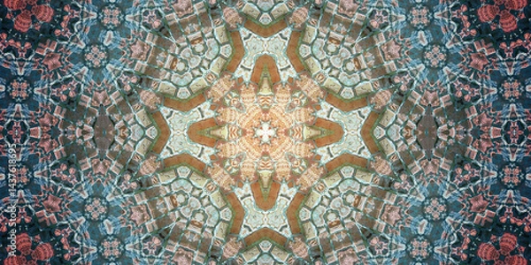 Fototapeta Seamless art pattern. Art flower. Texture artistic pattern