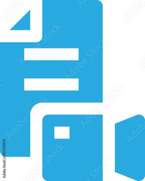 Fototapeta video file logo design vector