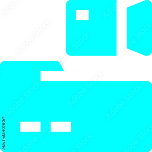 Fototapeta video folder logo design