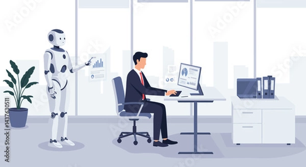 Obraz Robot Assistant in Office