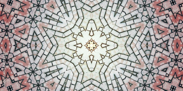 Fototapeta Seamless art pattern. Art flower. Texture artistic pattern