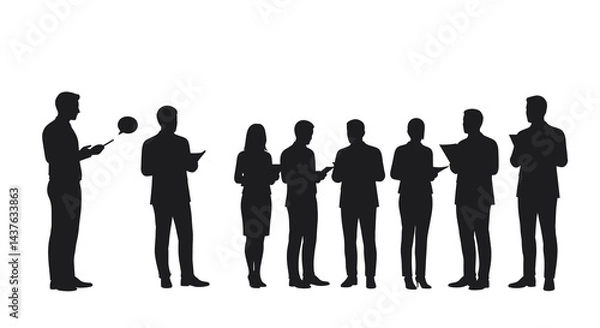 Obraz Corporate Team Silhouettes